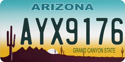 AZ license plate AYX9176