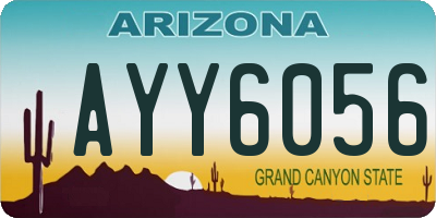 AZ license plate AYY6056