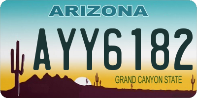 AZ license plate AYY6182