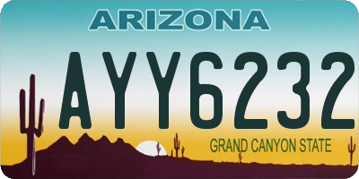 AZ license plate AYY6232