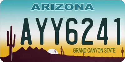 AZ license plate AYY6241