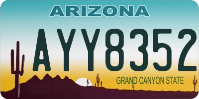 AZ license plate AYY8352