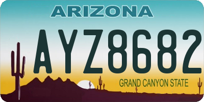 AZ license plate AYZ8682