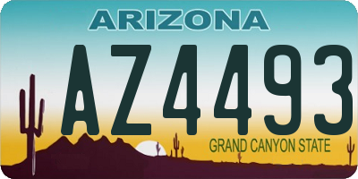 AZ license plate AZ4493