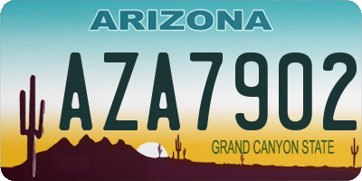 AZ license plate AZA7902