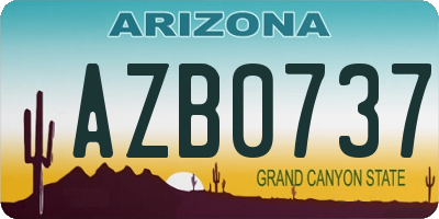 AZ license plate AZB0737