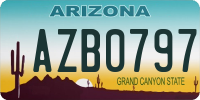 AZ license plate AZB0797