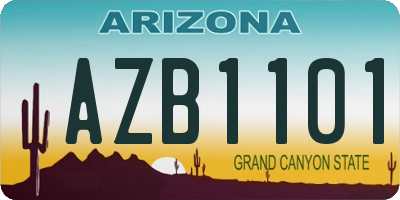 AZ license plate AZB1101