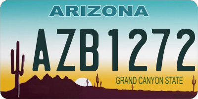 AZ license plate AZB1272
