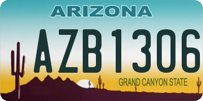 AZ license plate AZB1306