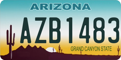 AZ license plate AZB1483