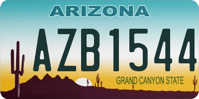 AZ license plate AZB1544