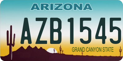 AZ license plate AZB1545