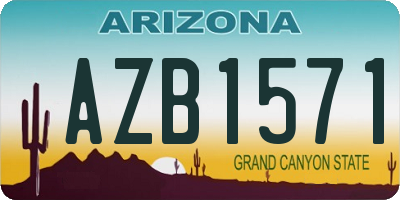 AZ license plate AZB1571