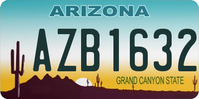 AZ license plate AZB1632