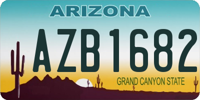 AZ license plate AZB1682