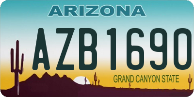 AZ license plate AZB1690