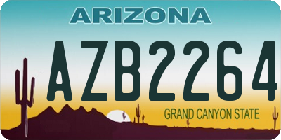 AZ license plate AZB2264