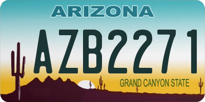 AZ license plate AZB2271