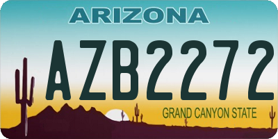AZ license plate AZB2272
