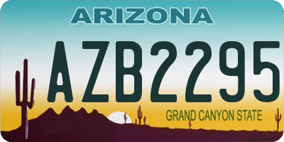 AZ license plate AZB2295