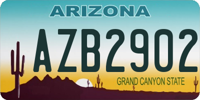 AZ license plate AZB2902