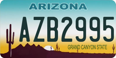 AZ license plate AZB2995