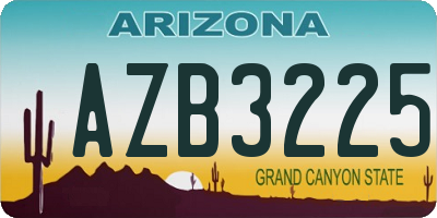 AZ license plate AZB3225