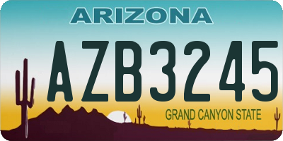 AZ license plate AZB3245