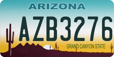 AZ license plate AZB3276