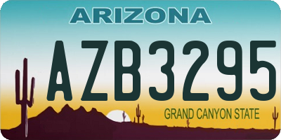 AZ license plate AZB3295