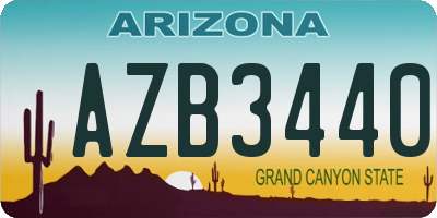 AZ license plate AZB3440