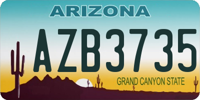 AZ license plate AZB3735