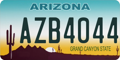 AZ license plate AZB4044
