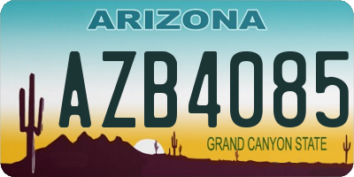 AZ license plate AZB4085