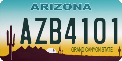 AZ license plate AZB4101