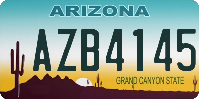 AZ license plate AZB4145
