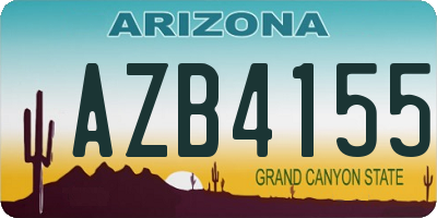 AZ license plate AZB4155