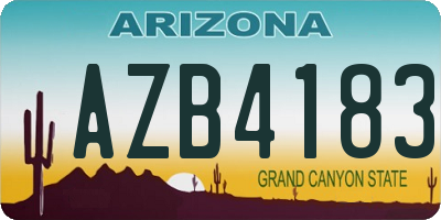 AZ license plate AZB4183