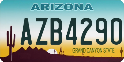 AZ license plate AZB4290
