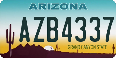 AZ license plate AZB4337