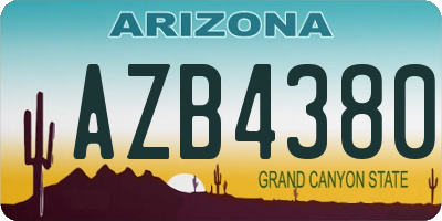 AZ license plate AZB4380