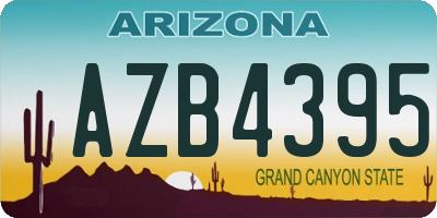 AZ license plate AZB4395