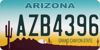 AZ license plate AZB4396