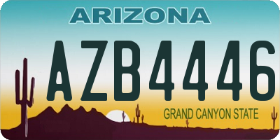 AZ license plate AZB4446