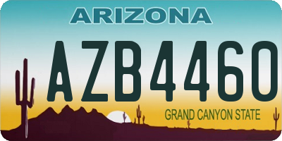 AZ license plate AZB4460