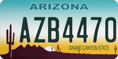 AZ license plate AZB4470