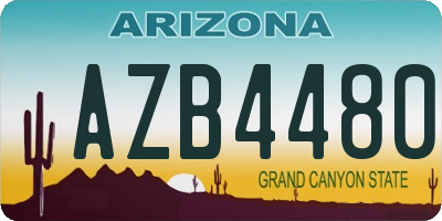 AZ license plate AZB4480