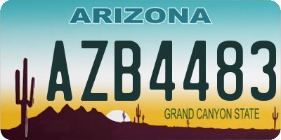 AZ license plate AZB4483