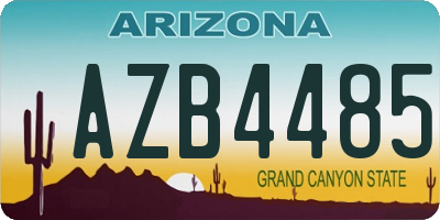 AZ license plate AZB4485